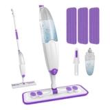 Microfibre Spray Mop for Cleaning Hardwood Floors, 3 Washable Pads