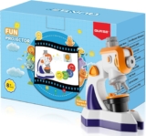 Microscope for Kids Science Kit Toys: 100X-1200X Multifunctional Projector Beginner Microscope STEM Set Blank and Prepared Slides Projection Film Gifts