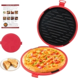 Microwave Toastie Sandwich Maker, Microwave Toastie Maker with Removable Non-Stick Plates,Microwave Pizza Pan (Frozen pre-Made Pizzas) Perfect for Sandwiches,Bacon,Fried Dumplings, and Easy Cleaning