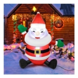 Micvtve Christmas Inflatable Santa with LED Lights, 4ft
