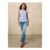 Mid Blue Cropped Bootcut Jeans