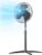 Midea MPF25MBUK 40W Pedestal Fan, 3 Speed Settings, 90 Oscillation, Adjustable Height Stand Fan, Powerful Airflow and Quiet Operation, Ideal For Home & Office, Black