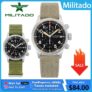 Militado ML1868KF Retro VK67 Quartz Chronograph Watch Stainless Steel Case with code – Diver Watch Factory Store