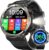 Military Smart Watch for Men Answer/Make Call,1.45 HD Fitness Watch with Flashlight,Compass,Heart Rate SpO2 Sleep, Smartwatch for iOS Android,120 Sports,960mAh Battery,IP68 Waterproof Step Counter