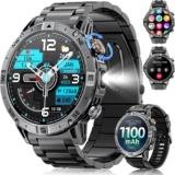 Military Smart Watches for Men with 1100 mAh, 1.7 HD Military Smart watch
