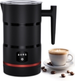 Milk Frother, Milk Frother Electric, Coffee Frother, Frother, Milk Steamer, Hot Chocolate Maker, Milk frothers (Black)