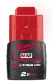 Milwaukee M12B2 12V 2.0Ah RedLithium-Ion Battery