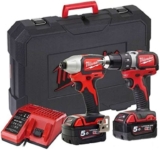 Milwaukee Next Generation M18BLCPP2A-502C 18V 2 x 5.0Ah Li-Ion RedLithium Brushless Cordless Compact Power Tool Twin Pack
