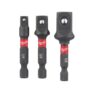 Milwaukee SHOCKWAVE Hex Shank Socket Adaptors 3 Pieces