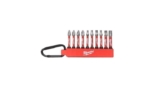 Milwaukee Shockwave 1/4 Straight Shank Mixed Impact Duty Screwdriver Bits Carabiner Set 10 Pieces C&C Only
