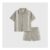 Mini Boys Green Boxy Stripe Smart Shirt Set