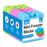 Mini Freezer Blocks Reusable Ice Packs For Lunch Boxes Cooler Bags x6