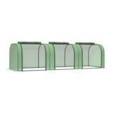 Mini Greenhouse, Small Polytunnel Green House with Zipped Doors