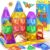 Mini Magnetic Tiles Travel Toddler Toys with Metal Tin Portable STEM Building Kids Toys for 3 4 5 6 7 8 Years Old Boys & Girls & Birthday Gifts
