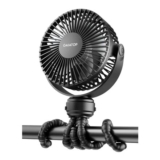 Mini Portable Pram Fan, Rechargeable Small Clip on Fan for Stroller