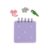 Mini Purple Notebook with Charms