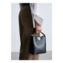 Mini Shopper Bag with Metallic Detail