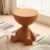 Mini Side Table,Mini Circle Coffee Tables,Cute Sofa End Table Nightstand,Small Tables Accent Living Room Bedroom Balcony Office,Modern Bedside Home Decor for Living Room,House,Small Spaces (ORANGE)