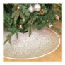 Minicoco 36-Inch Red Christmas Tree Skirt for Home Decor
