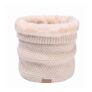 Minicoco Fleece Neck Warmer Gaiter Loop Scarf Beige
