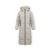 Minoti Women Long Quilted Winter Jacket with Drawstring Hood and Zippers Cream
