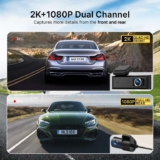 Miofive Mini 2 Dash Cam Front and Rear, 2K QHD 1080P Dual Car Camera with GPS, Wi-Fi 6 Sold by Miofive Prime / FBA