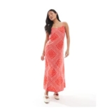 Miss Selfridge Petite Strappy Scoop Neck Maxi Slip Dress in Bandana Print