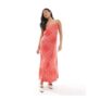Miss Selfridge Petite Strappy Scoop Neck Maxi Slip Dress in Bandana Print