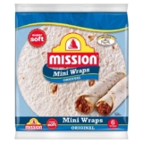 Mission Wheat & White Mini Tortilla Wraps 6 Pack / Mission Original Mini Tortilla Wraps 6 Pack