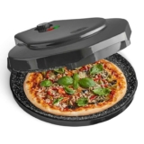 MisterChef Pizza Maker 1450W Ceramic Plates, 12 Inch / 30cm, 2,3 Metal, Free Recipe Book, Black – Sold & Shipped by MisterChef