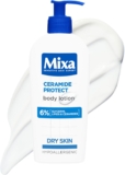 Mixa Body Lotion, Ceramide Protect, Moisturiser for Dry Skin, Enriched with 6% Glycerin, Lipids & Ceramides, Fragrance Free, Hypoallergenic Formula, 48H protection against dryness, 400ml