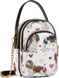 Mnsruu Women Girls Crossbody Bag, Cavalier Charles Dog Ladies Shoulder Bag