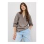 Mocha 3/4 Sleeve Popover Blouse – 22