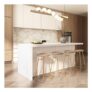 Modern 180 Cm Wood Kitchen Island with Storage, White