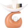 Modern Key Holder Bowl Organizer Modern Resin Decorative Storage Tray with Crystal Ball Decoration Key Tray for Offices, Dressing Tables, and Bedside Tables Decor a Wave-Shaped Desktop Organizer