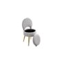 Modern Luxury Vanity Chair with Storage & Folding Backrest
