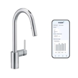 Moen 7565EVC Align U by Moen Smart Pulldown Kitchen Faucet with Voice Control and MotionSense, Chrome