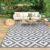 Mokani Outdoor Rug for Patios Waterproof 120 x 180cm, Reversible Garden Rugs (Prime Members)