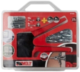 Molly Set of 20 Fixing Dowels (for Plasterboard walls) – 10 Dowels 4 x 33 mm & 5 x 36 mm Installation Pliers
