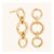 Molten Link Drop Studs in Gold