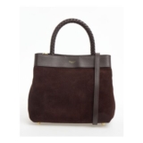 Moncrief Dark Brown Suede Paige Mini Grab Bag