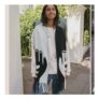 Monochrome Printed Hands Scarf .