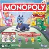 Monopoly Junior Board Game (2026 Edition) 2 Games in 1 for Younger Kids