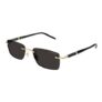 Montblanc Mens Rimless Gold-Tone Metal Full Rim Rectangle Sunglasses