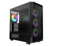 Montech X5 Black ATX Mid Tower PC Case with 4 ARGB Fans