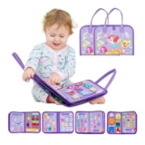 Montessori Busy Book for Toddlers, Sensory Fine Motor Toy Purple