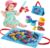 Montessori Toys for 1 Year Old Boys Girls, 10 in 1 Fabric Fishing Game with Stacking Cups, Number Counting Color Sorting Shape Learning Sensory Baby Toys Gift for 1 2 3 Year Old Kids