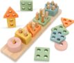 Montessori Toys for Boy Girl,Learning Educational Toys for Toddler Gifts,Wooden Shape Sorter Toys —Christmas Easter Birthday Gift