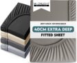 Moonlight Bedding King Size Fitted Sheets 40 Cm Extra Deep Pocket Grey Bed Sheets 16 inch Ultra Soft Bottom Sheet Brushed Microfiber Breathable Shrinkage and Fade Resistant