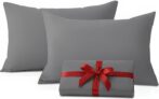 Moonlight Bedding Pillow Cases 2 Pack Grey Pillowcases Envelope Closure Super Soft Brushed Microfiber Standard House Wife Pillow Covers, (50 X 75 CM)